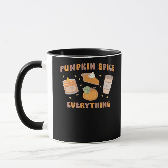 Pumpkin Gewürze alles Funny Herbst Tasse (Links)