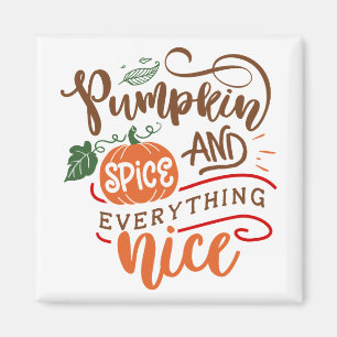 Pumpkin Gewürze & Alles Gute Fall Design Magnet