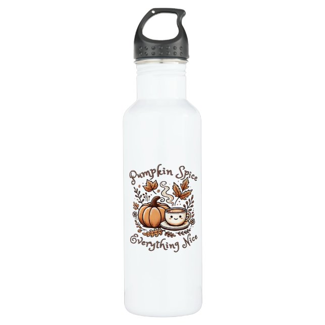 Pumpkin Gewürze alles Gute Niedliche Design für He Edelstahlflasche (Vorderseite)
