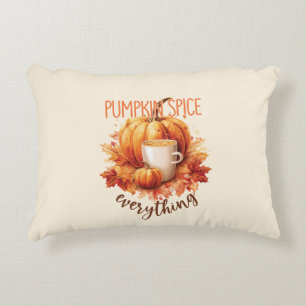 Pumpkin Gewürze alles - Latte & Herbstblätter Dekokissen