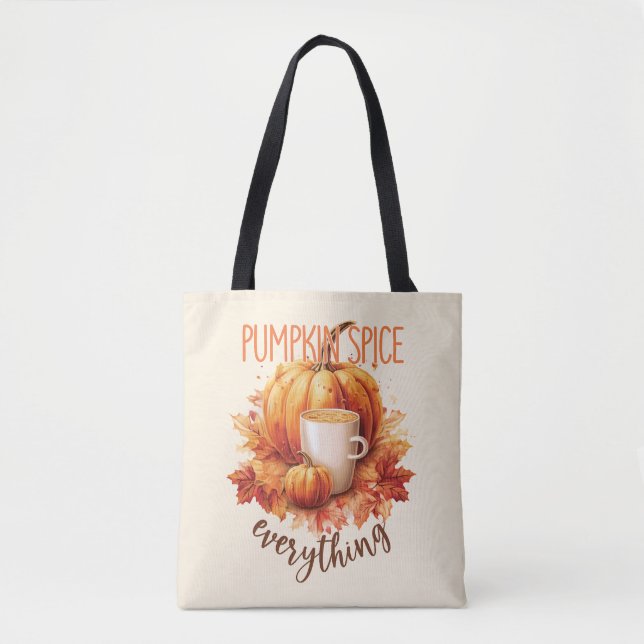 Pumpkin Gewürze alles - Latte & Herbstblätter Tasche (Vorderseite)