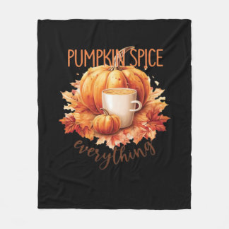 Pumpkin Gewürze Alles Word Kunst Fleecedecke