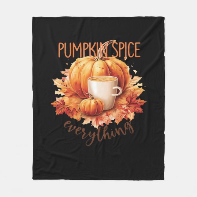 Pumpkin Gewürze Alles Word Kunst Fleecedecke (Vorderseite)