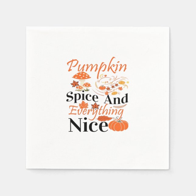 Pumpkin Gewürze und alles Gute Niedlich & Funny Me Serviette (Vorderseite)