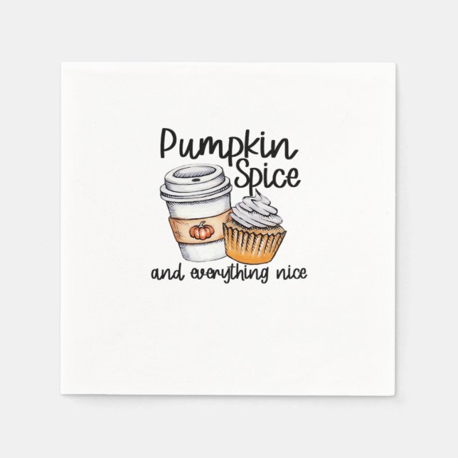 Pumpkin Gewürze und alles Gute Niedlich & Funny Tr Serviette (Vorderseite)