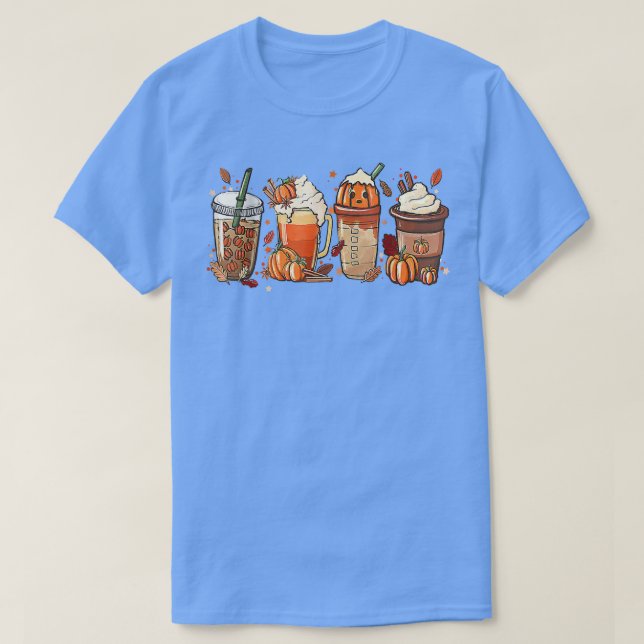Pumpkin Gewürzkaffee Latte Herbst Herbstsaison815 T-Shirt (Design vorne)