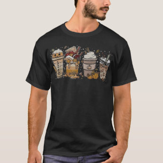 Pumpkin Gewürzkaffee Latte Herbst Herbstsaison 814 T-Shirt