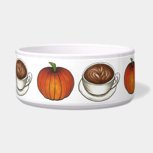 Pumpkin Gewürzkaffee Latumn Herbst Pet Bowl Napf