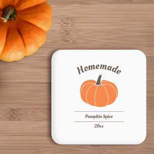 Pumpkin-Gewürzkleber Quadratischer Aufkleber