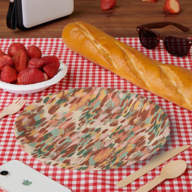 Pumpkin-Gewürzmuster Pappteller (Picknick)