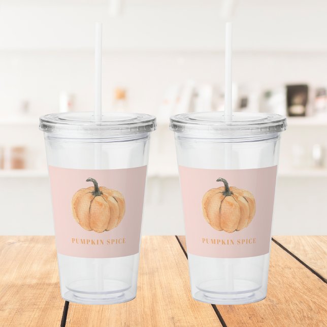 Pumpkin Gewürzpumpen| Orange und Rosa Acryltrinkbecher (Von Creator hochgeladen)