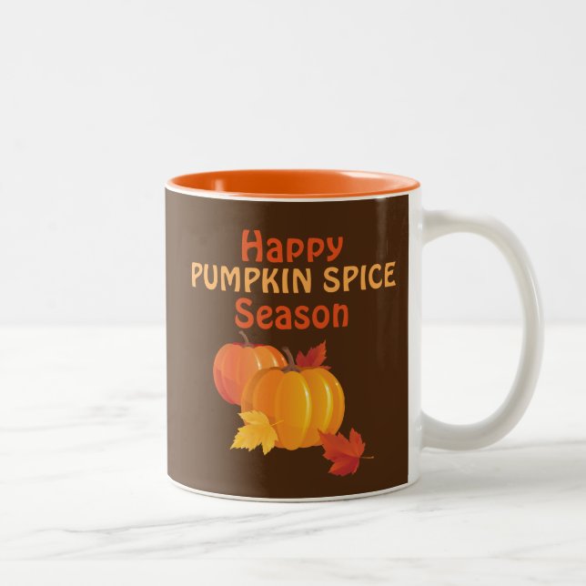 Pumpkin Gewürzsaison 11 oz Zwei-Tonen-Tasse Zweifarbige Tasse (Rechts)
