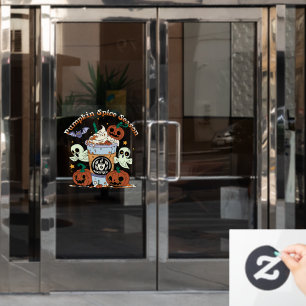 Pumpkin-Gewürzsaison Fensteraufkleber