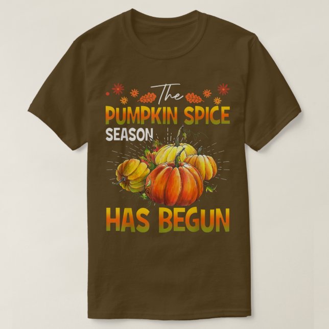 Pumpkin Gewürzsaison hat begonnen - Niedlicher Her T-Shirt (Design vorne)