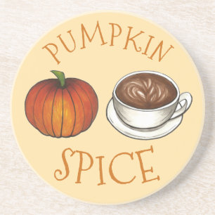 Pumpkin Gewürzsaison Herbst Kaffee Latte Fall Untersetzer