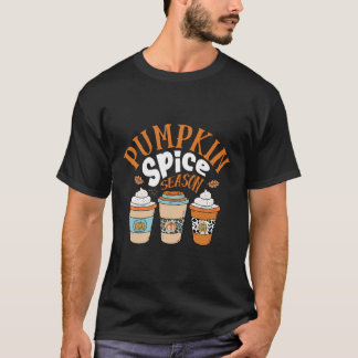 Pumpkin Gewürzsaison Herbst Kaffee Latte Funn T-Shirt