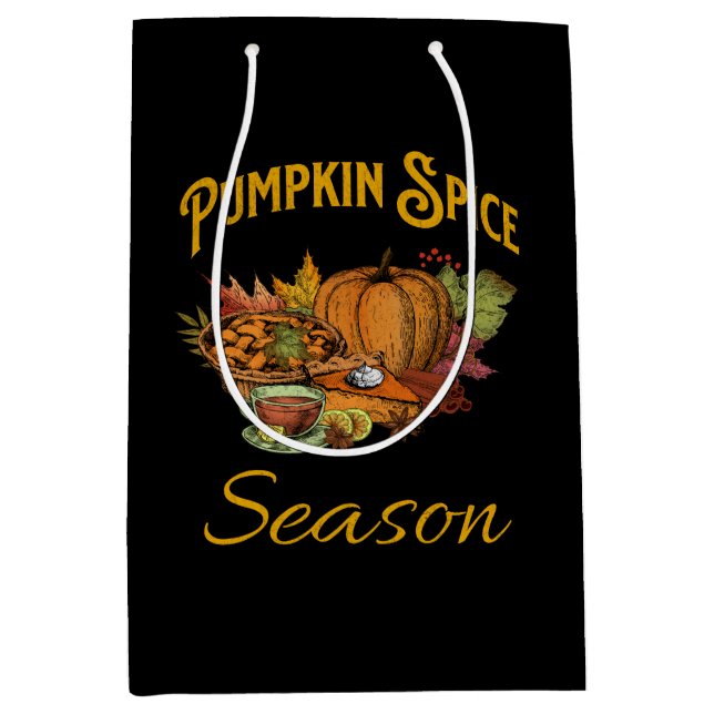 Pumpkin-Gewürzsaison Mittlere Geschenktüte (Vorderseite)