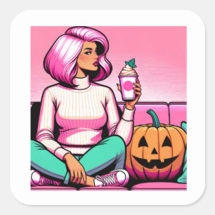 Pumpkin Gewürzsaison Pop Art Stickers