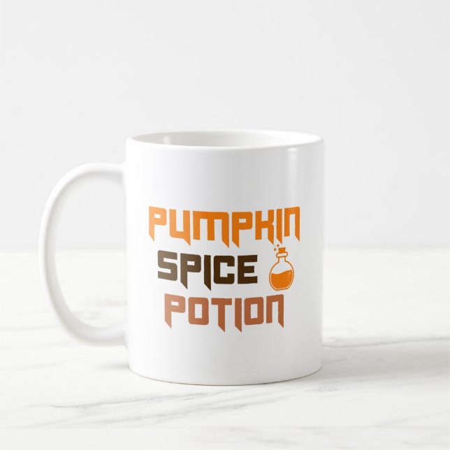 Pumpkin Gewürztrank Funny Halloween Kaffeetasse (Links)