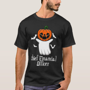 Pumpkin Ghost Chief Financial Officer Halloween Cf T-Shirt