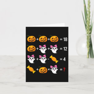 Pumpkin Ghost Mathematics Halloween Cu Karte