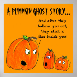 PUMPKIN GHOST STORY HALLOWEWEEN Druck Poster