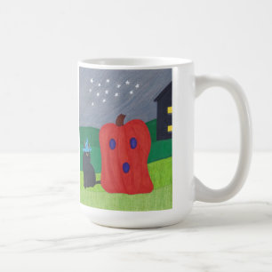 Pumpkin Ghost und Wizard Cat Halloween-Tasse Kaffeetasse