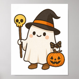Pumpkin Ghost Witz Shirt Niedliche Halloween-Kinde Poster