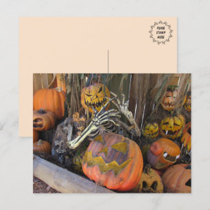 Pumpkin Ghoul Halloween Postcard Postkarte