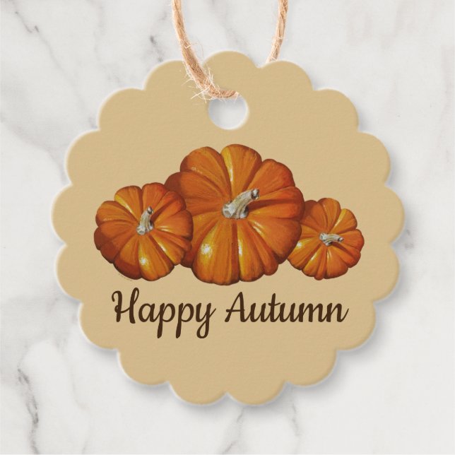 Pumpkin Gift Tag Geschenkanhänger (Vorderseite)