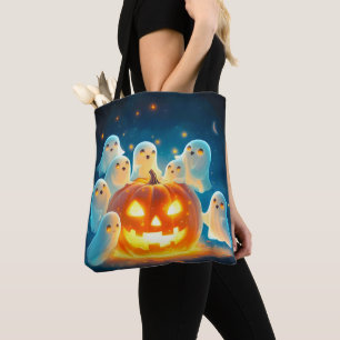 Pumpkin Glow Ghost Partys Watercolor Tasche