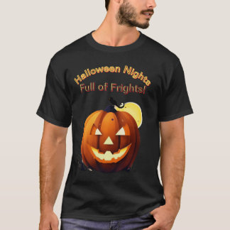 Pumpkin Glow Halloween-Nächte, voll von FRI T-Shirt