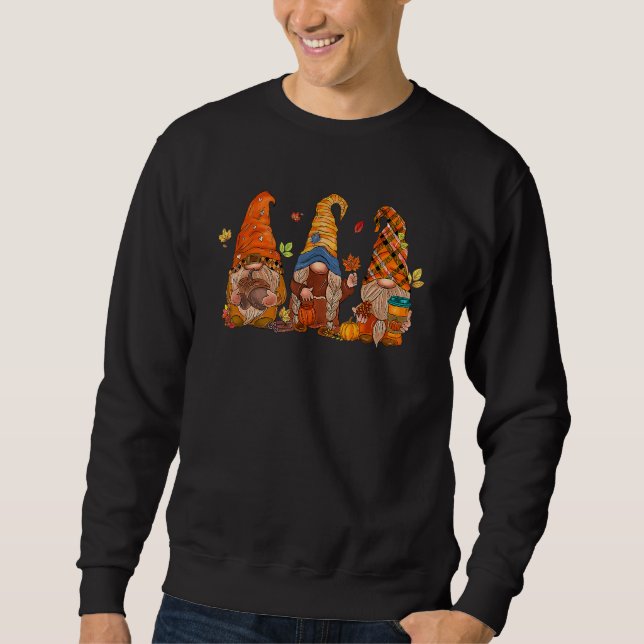 Pumpkin Gnomes Fall Autumn Cute Halloween Thanksgi Sweatshirt (Vorderseite)