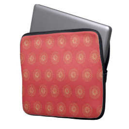 Pumpkin | Golden Zinnia Flower Medallions Laptopschutzhülle