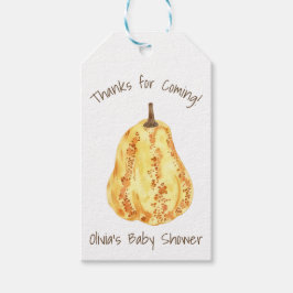 Pumpkin Gourd Autumn Baby Shower Geschenkanhänger