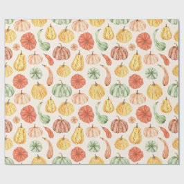 Pumpkin Gourd Autumn Baby Shower Geschenkpapier