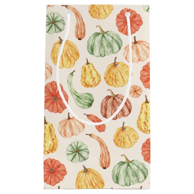 Pumpkin Gourd Autumn Baby Shower Kleine Geschenktüte (Vorderseite)