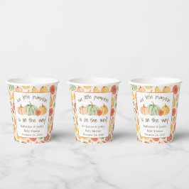 Pumpkin Gourd Autumn Baby Shower Pappbecher