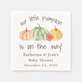 Pumpkin Gourd Autumn Baby Shower Serviette