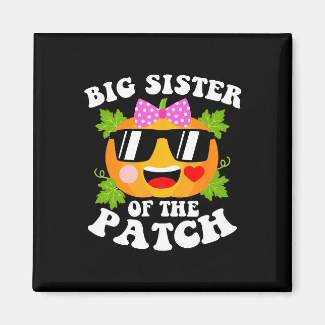 Pumpkin große Schwester des Patch Fun Halloween Fa Magnet (Vorne)