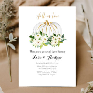 Pumpkin Grüne Fall in Liebe Paare Dusche Einladung