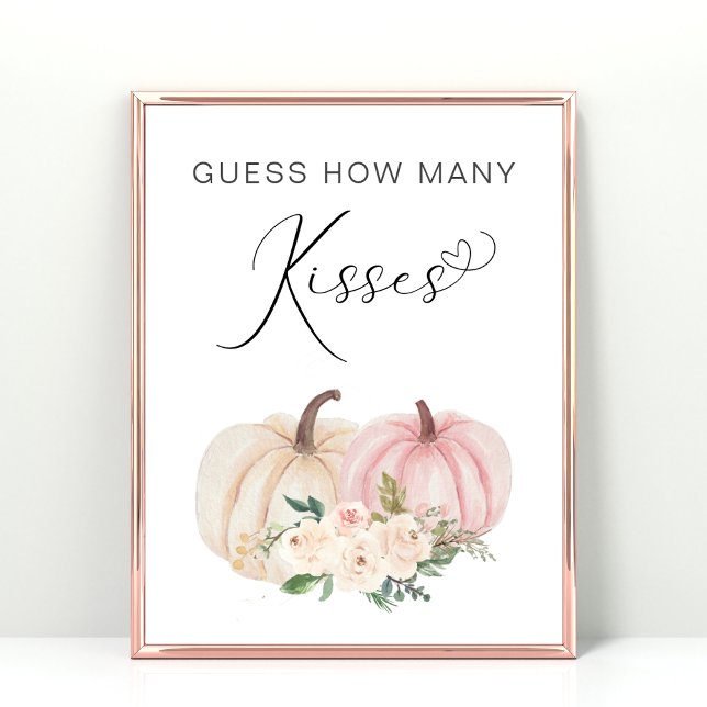 Pumpkin Guess Wie viele Kisses Baby Showspiel Poster (Von Creator hochgeladen)