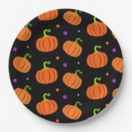 Pumpkin Halloween Birthday Party Pappteller