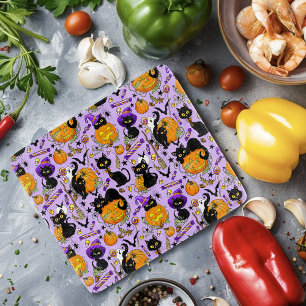 Pumpkin Halloween Candy Black Cats Schneidebrett