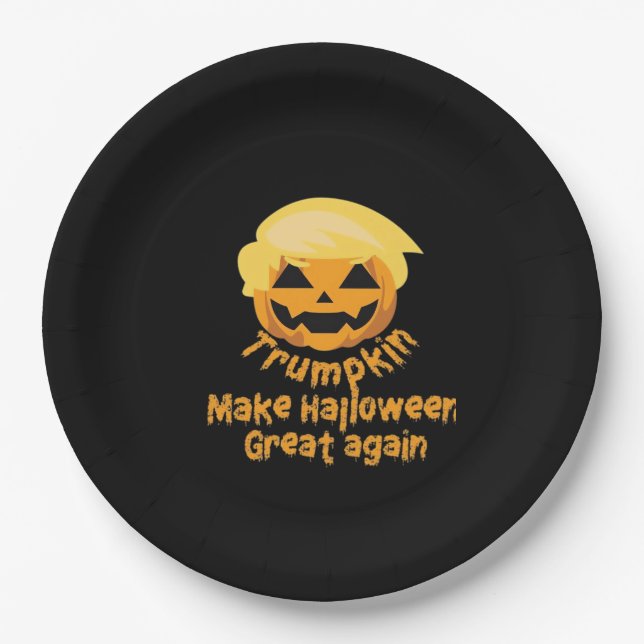 Pumpkin Halloween Design Pappteller (Vorderseite)