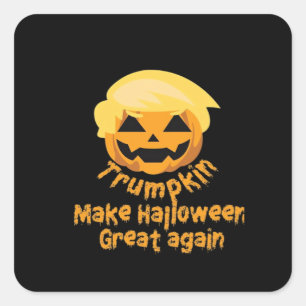 Pumpkin Halloween Design Quadratischer Aufkleber