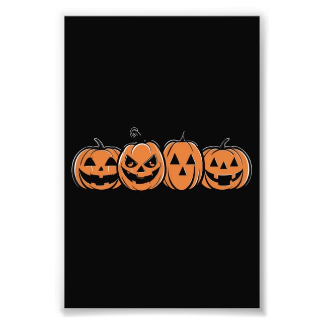 Pumpkin Halloween Fall Erntedank Geschenk Fotodruck (Vorne)