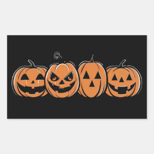 Pumpkin Halloween Fall Erntedank Geschenk Rechteckiger Aufkleber