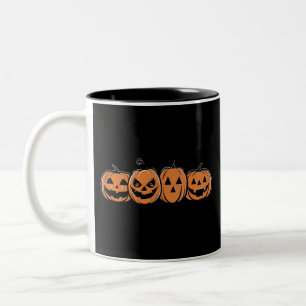 Pumpkin Halloween Fall Erntedank Geschenk Zweifarbige Tasse