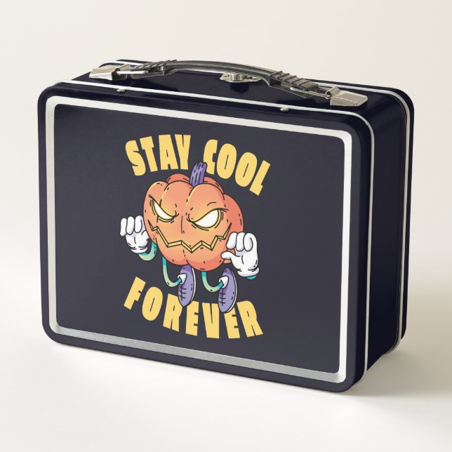 Pumpkin Halloween Funny Fall Design Metall Brotdose (Rückseite)